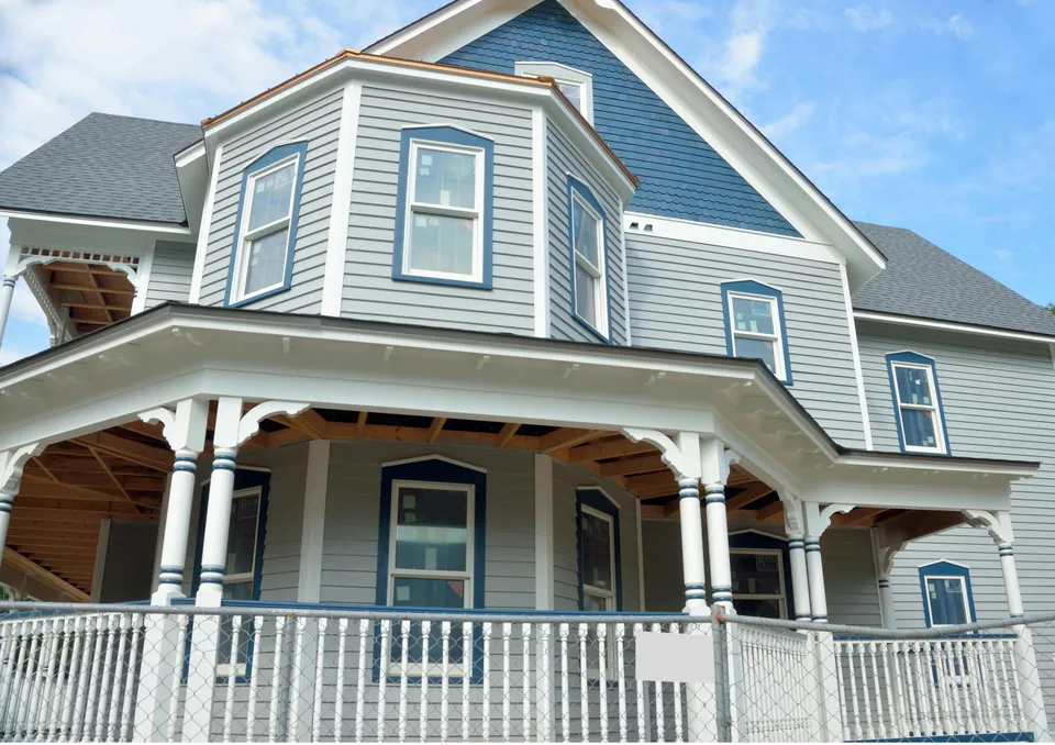 Professional siding installation on residential home